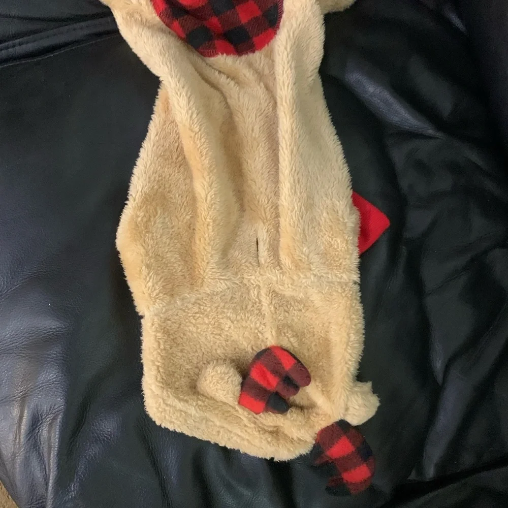Cozy Red and Gray Cat Outfit Set